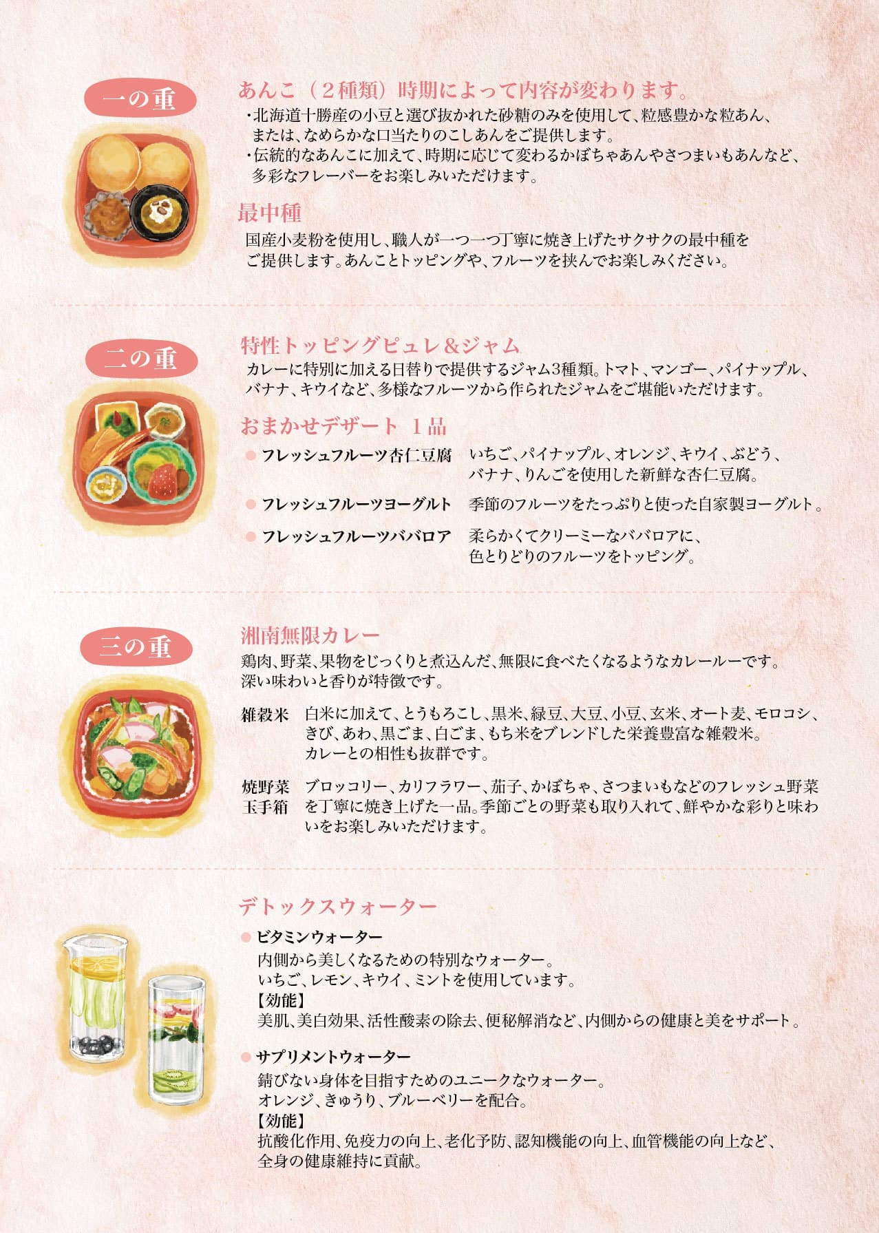 関内人気カレーのお重の説明